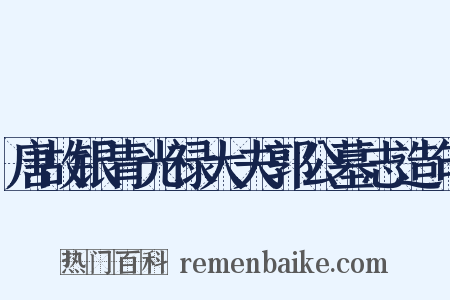 唐故银青光禄大夫郭公墓志造句是什么意思的图片